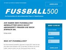 Tablet Screenshot of fussball500.net